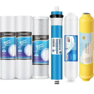 Kasečių rinkinys atvirkštinio osmoso sistemoms 6 pakopų su 100 GPD membrana (RO6)