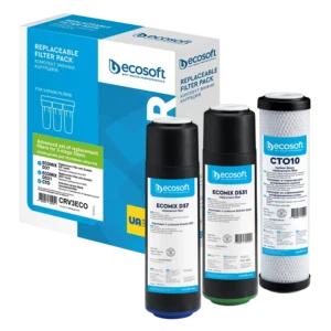 Ecosoft pažangus pakaitinių filtrų rinkinys 3 pakopų vandens filtrams