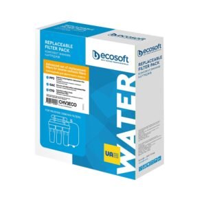 Patobulintas kasečių rinkinys "Ecosoft 1-2-3" atvirkštinio osmoso filtrams
