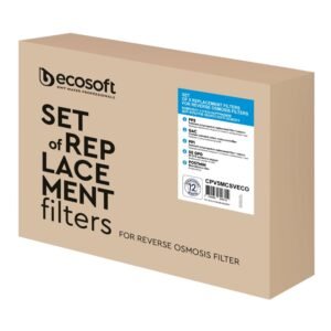 Standartinis 5 atsarginių filtrų rinkinys su mineralizacija ECOSOFT PP5-GAC-PP1-50GPD-POSTMIN